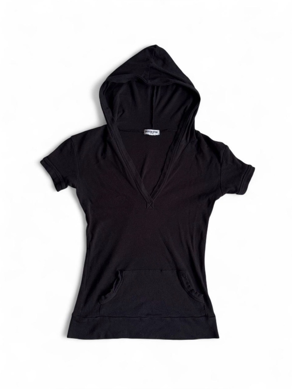 American Dream y2k black short sleeve hoodie shirt top